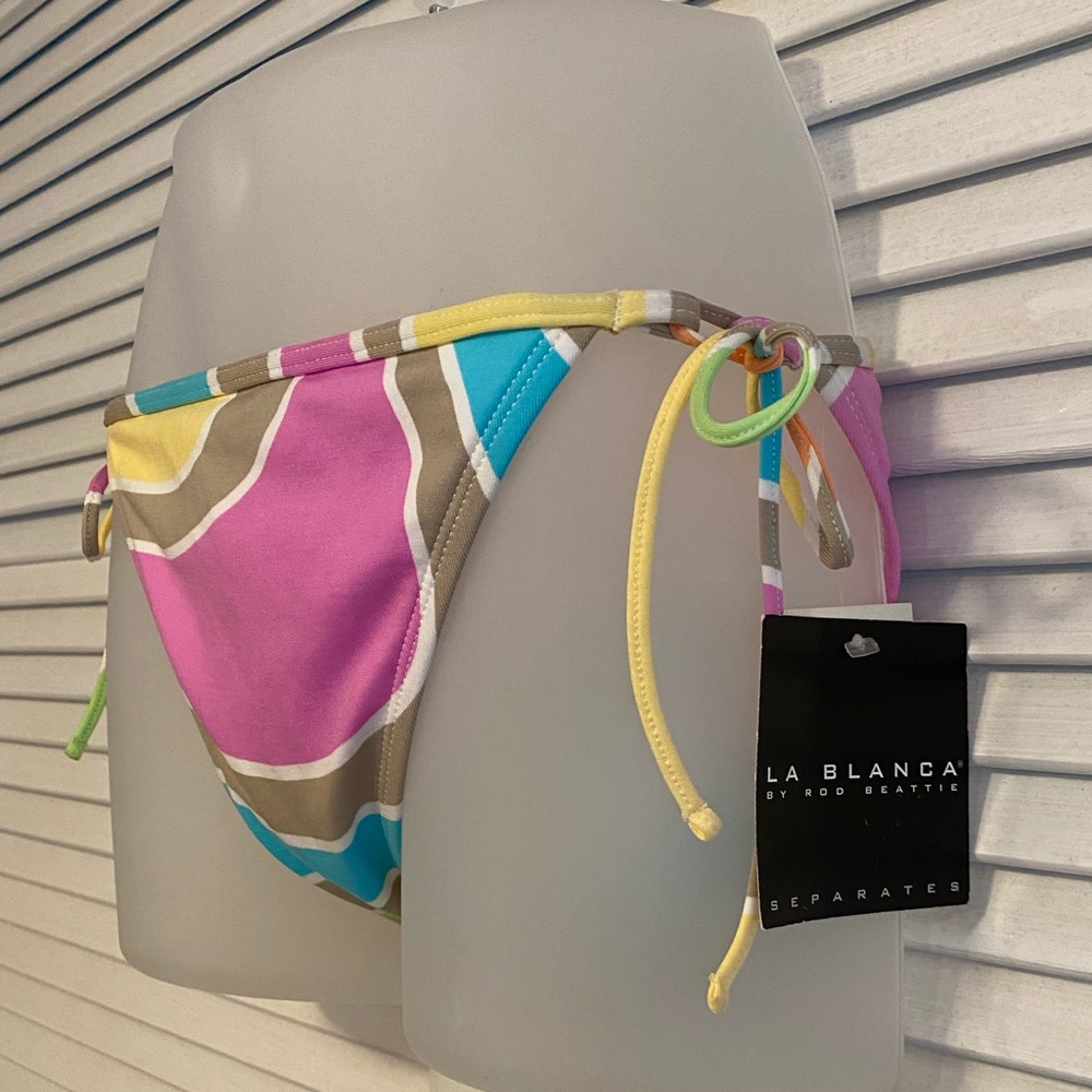 La Blanca Multicolor Faux Tie Bikini Suit Bottoms.